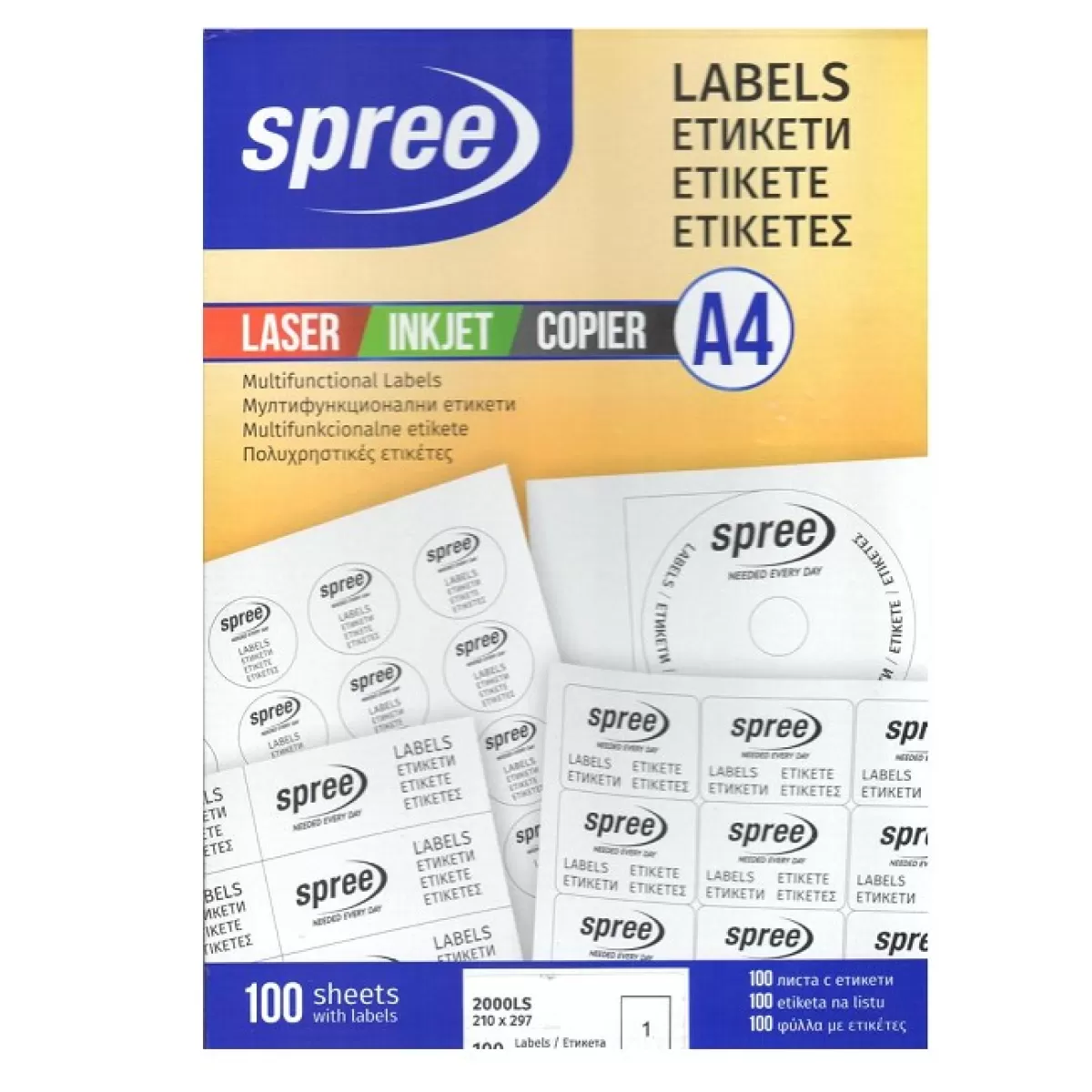 Етикети Spree 105.0х57.0 mm А4 100 л.