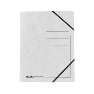Falken Папка, картонена, с ластик, 320 g/m2, бяла