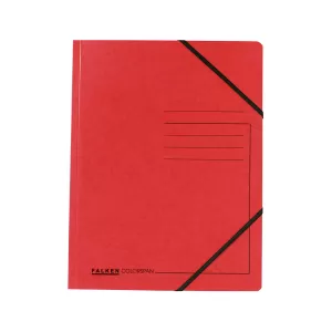 Falken Папка, картонена, с ластик, 320 g/m2, червена