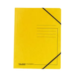 Falken Папка, картонена, с ластик, 320 g/m2, жълта