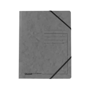 Falken Папка, картонена, с ластик, 320 g/m2, сива