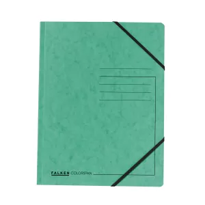 Falken Папка, картонена, с ластик, 320 g/m2, зелена