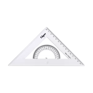 Filipov Триъгълник, правоъгълен, равнобедрен, с транспортир, 45 градуса, 15 cm