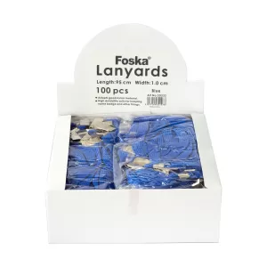 Foska Лента за бадж, текстилна, синя, 100 броя