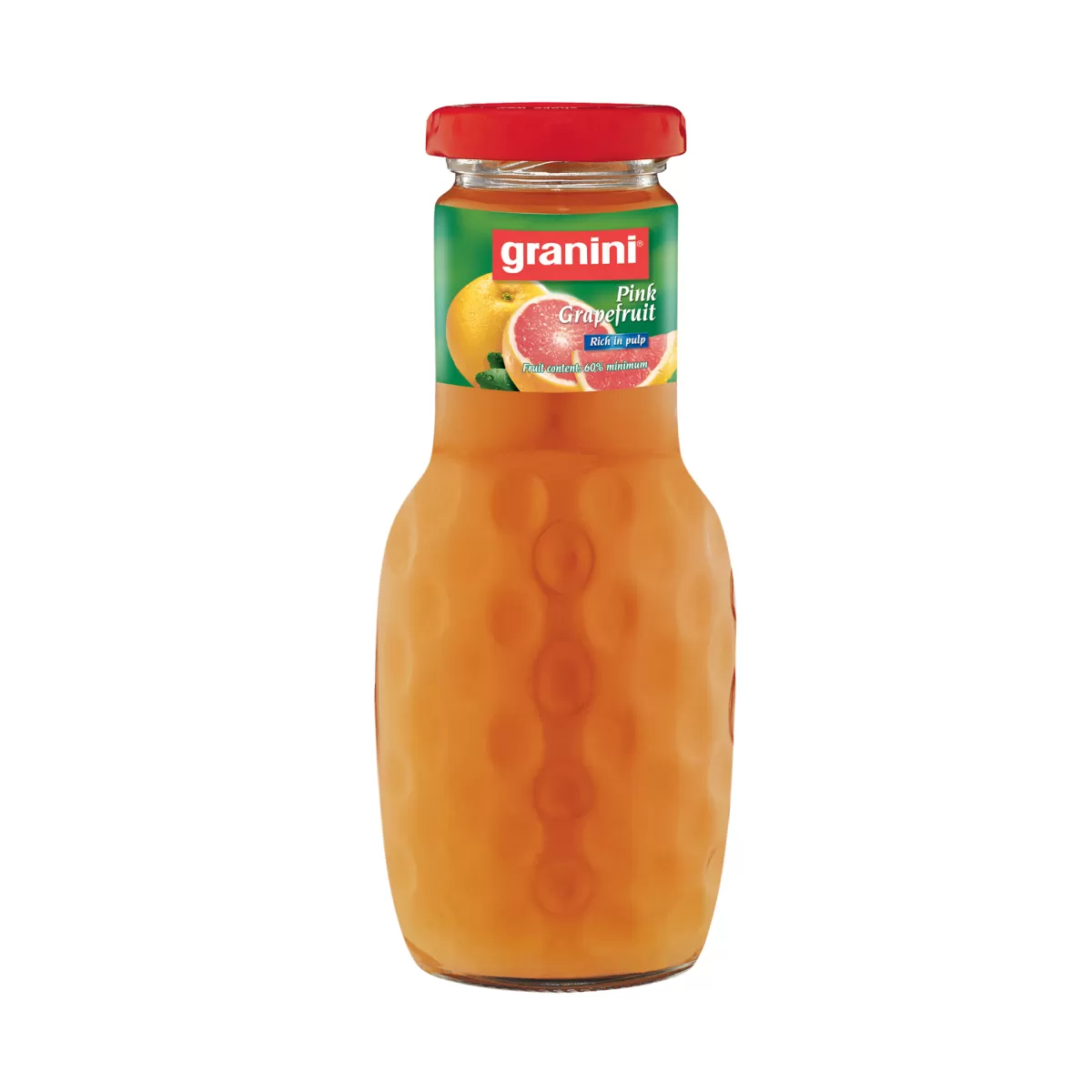 Granini Натурален сок, розов грейпфрут, 0.25 L, в стъклена бутилка