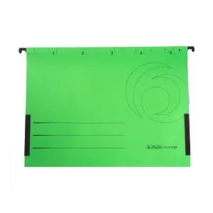 Herlitz Папка за картотека V-образна, с ограничител, зелена, 5 броя