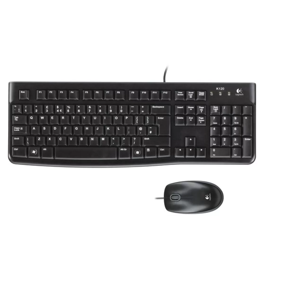 Клавиатура и мишка Logitech Desktop MK120 Черен