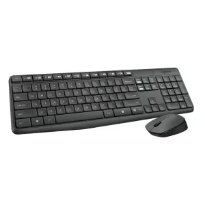 Logitech Клавиатура и мишка MK235, безжични, черни
