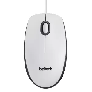 Logitech Мишка M100, оптична, USB, 1000 dpi, бяла