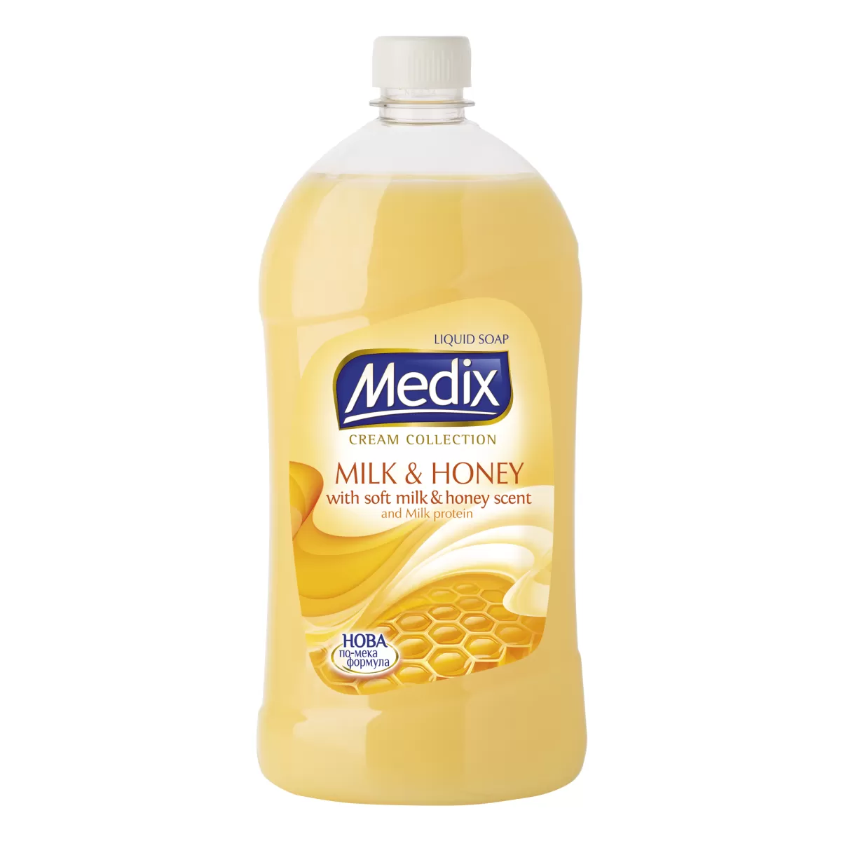 Medix Течен сапун Cream Collection Milk & Honey, 900 ml
