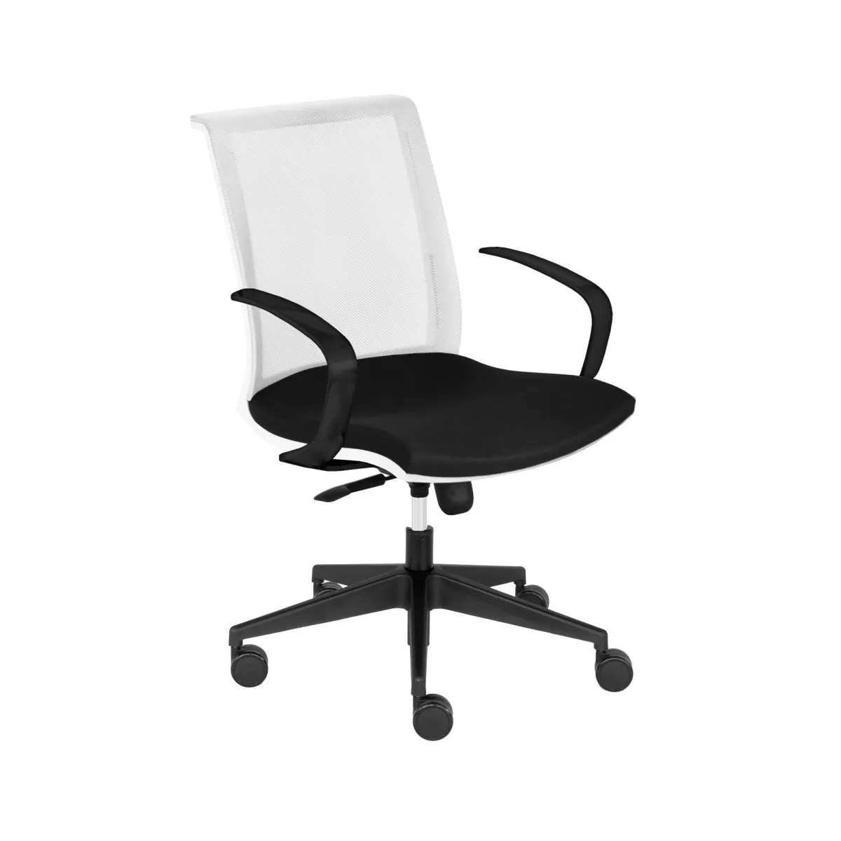 Narbutas Работен стол Eva, 680x680x930 mm, дамаска Berta черен, черен меш