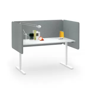 Narbutas Шумоизолиращ преграден панел за бюро Desk 760, 1000x36x760 mm, дамаска Velito Presto светла мената, сив метал