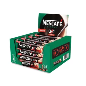 Nescafe Разтворимо кафе 3in1 Strong, с каймак, 18 g, в пакетче, 28 броя