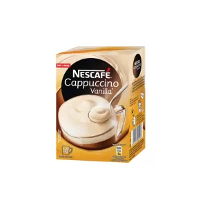 Nescafe Разтворимо кафе Cappuccino Vanilla, 13 g, в пакетче, 10 броя
