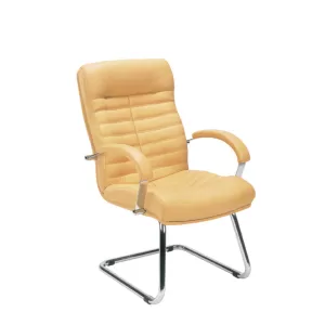 Nowy Styl Посетителски стол Orion Steel CFA/LB, естествена кожа, жълт
