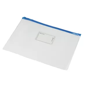 Panta Plast Папка, A4, прозрачна, със син цип