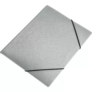Panta Plast Папка Simple, PP, с ластик, цвят сребро