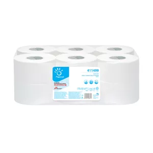 Papernet Тоалетна хартия Mini Jumbo, двупластова, избелена, 400 g, 12 броя