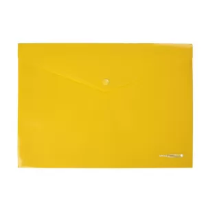 Папка джоб с копче Office Point de Luxe Жълт А4