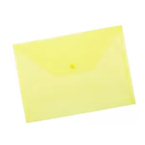 Папка джоб с копче Office Point Опушено жълт А4