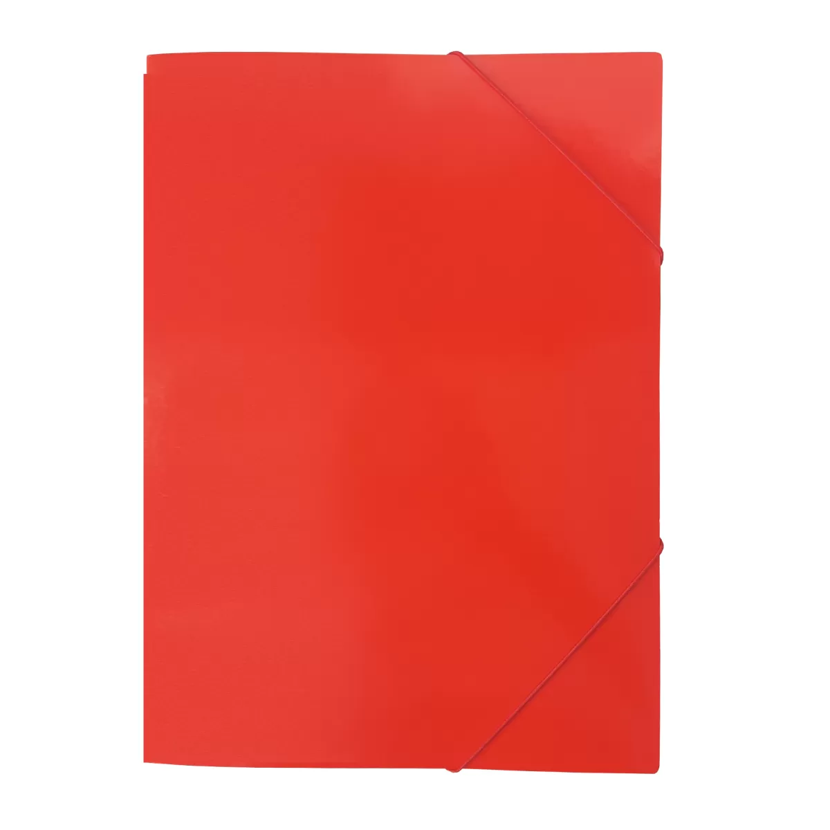 Папка, картонена, с ластик, UV лак, 350 g/m2, червена