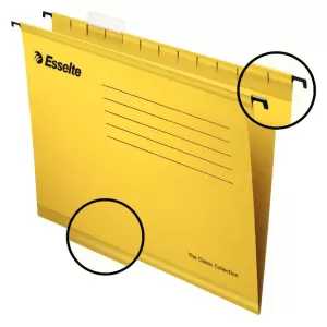 Папка V-образна за картотека Esselte Жълт