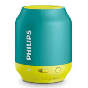 Philips Тонколона BT25A, безжична, преносима, 2 W, Bluetooth, зелена