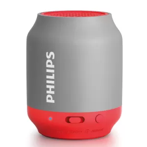 Philips Тонколона BT25G, безжична, преносима, 2 W, Bluetooth, сиво и червено