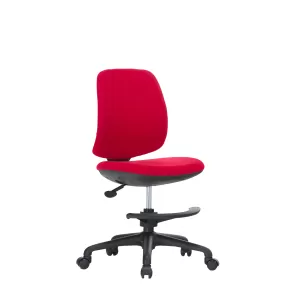 RFG Детски стол Candy Foot Black, дамаска, червена седалка, червена облегалка