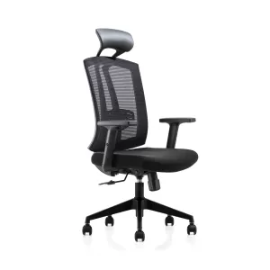 RFG Директорски стол Brixen HB, дамаска и меш, черна седалка, черна облегалка