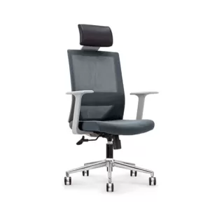RFG Директорски стол Fedo Grey HB, дамаска и меш, сива седалка, сива облегалка