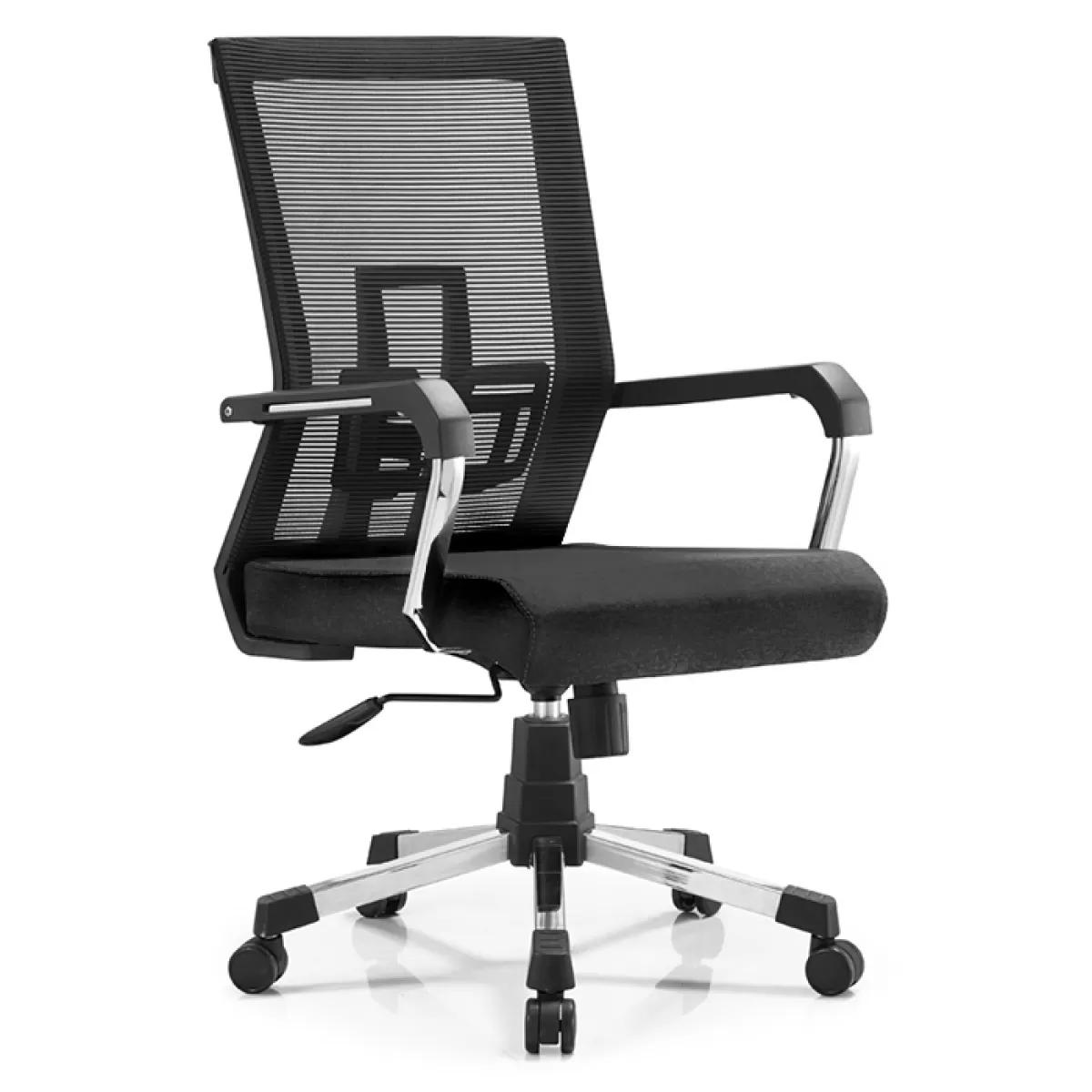 RFG Работен стол Lucca W, дамаска и меш, черна седалка, черна облегалка