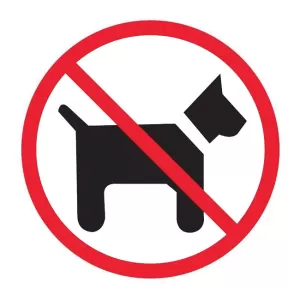 Самозалепващ знак Apli Забранено за животни