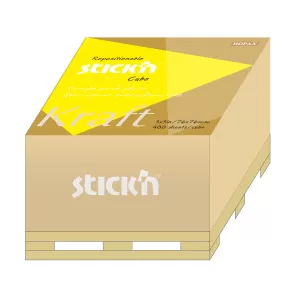 Stick'n Самозалепващи листчета Kraft, 76 x 76 mm, 400 листа