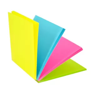 Stick'n Самозалепващи листчета Magic, 76 x 76 mm, 4 цвята, 100 листа
