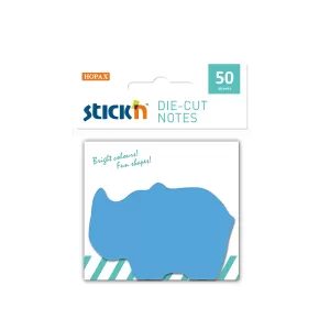 Stick'n Самозалепващи листчета Носорог, 45 x 70 mm, сини, 50 листа