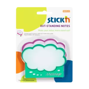 Stick'n Самозалепващи листчета Облак, 76 x 101 mm, 40 листа, 2 броя