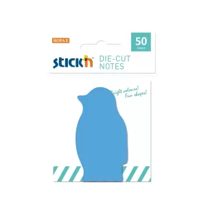 Stick'n Самозалепващи листчета Пингвин, 70 x 40 mm, сини, 50 листа