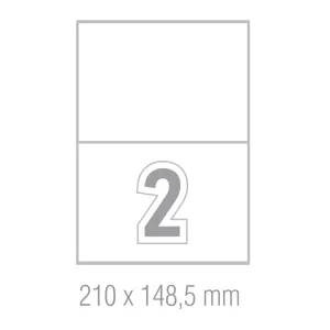 Tanex Самозалепващи етикети, A4, 210 x 148.5 mm, прави ъгли, 100 листа