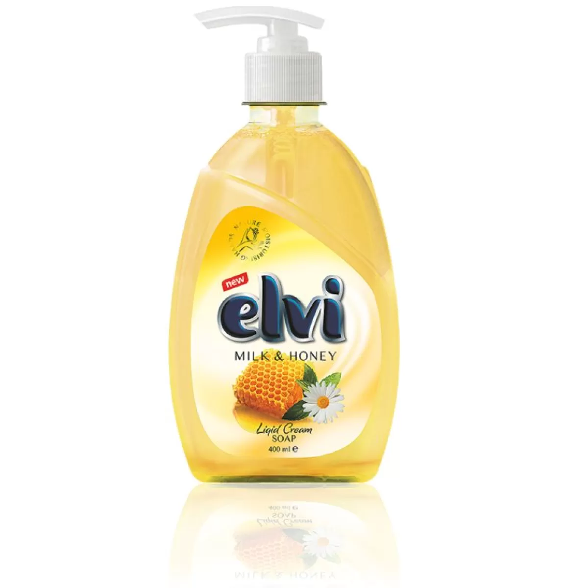 Течен сапун Elvi помпа Honey and Milk 400ml