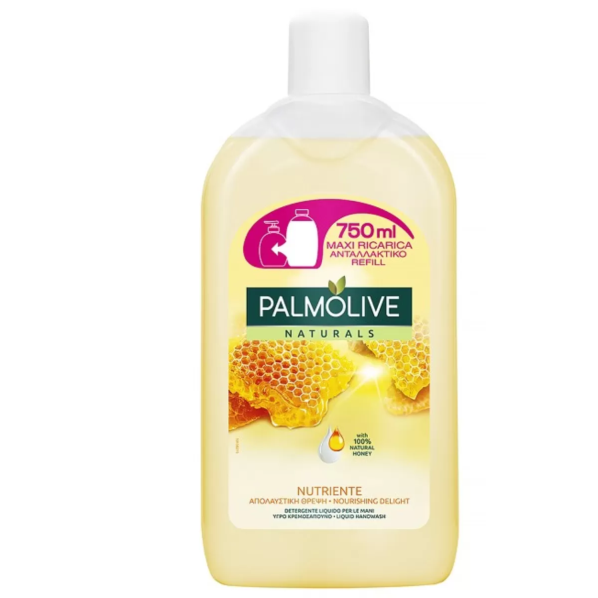 Течен сапун пълнител Palmolive мед и мляко 750 m