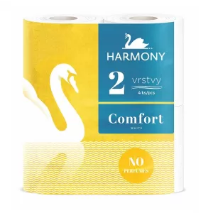 Тоалетна хартия Harmony Comfort двупл. 4 бр. Бял