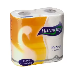 Тоалетна хартия Harmony Extra двупл. 4 бр. Бял