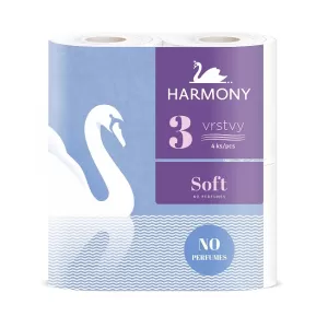 Тоалетна хартия Harmony Soft трипл. 4 бр. Бял