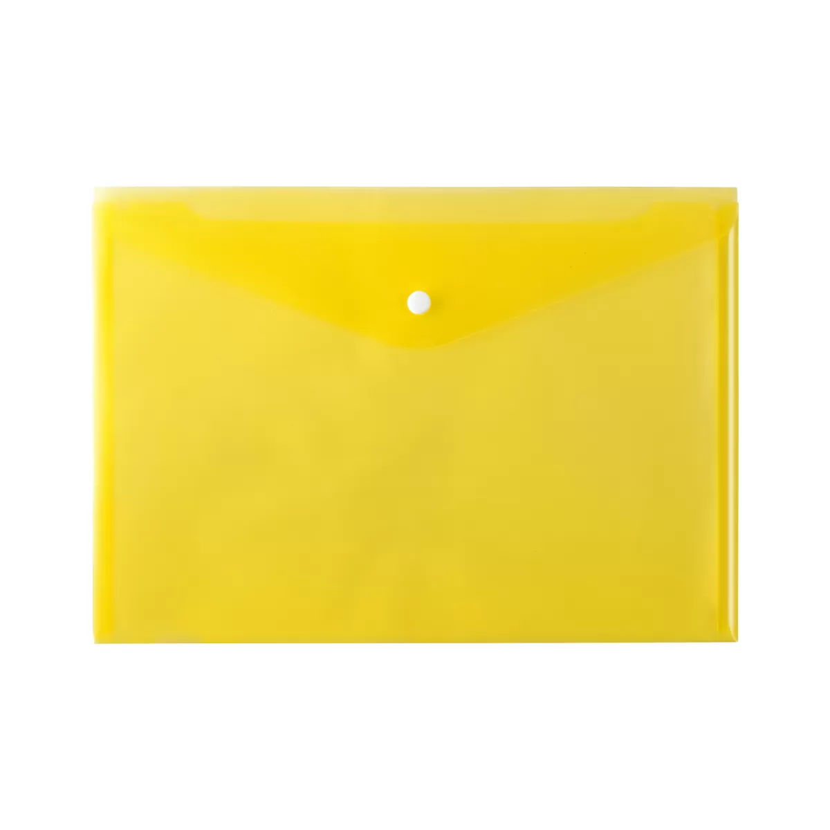 Top Office Папка, A4, с копче, прозрачна, жълта