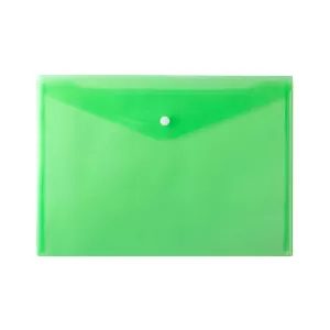 Top Office Папка, A4, с копче, прозрачна, зелена