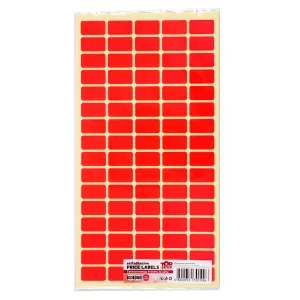 Top Office Самозалепващи етикети за цени, 12 x 22 mm, червени, 800 броя