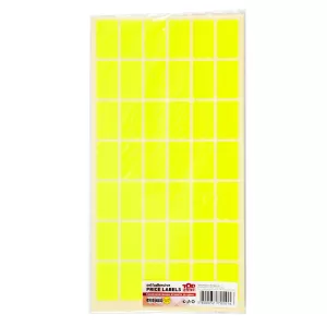 Top Office Самозалепващи етикети за цени, 17 x 30 mm, жълти, 420 броя