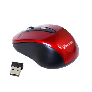 Vakoss Мишка, безжична, оптична, USB, 1600 dpi, червена