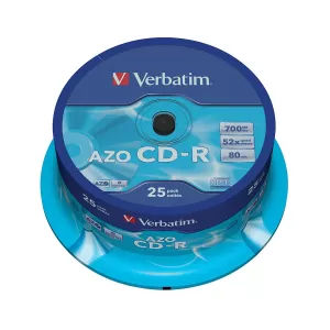 Verbatim CD-R, 700 MB, 52x, AZO покритие, 25 броя в шпиндел
